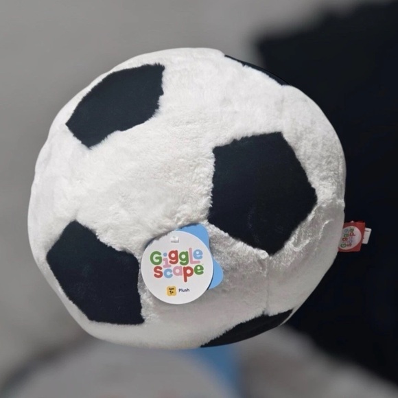 Gigglescape Other - 15” Plush Soccer Ball Toy - Black and White